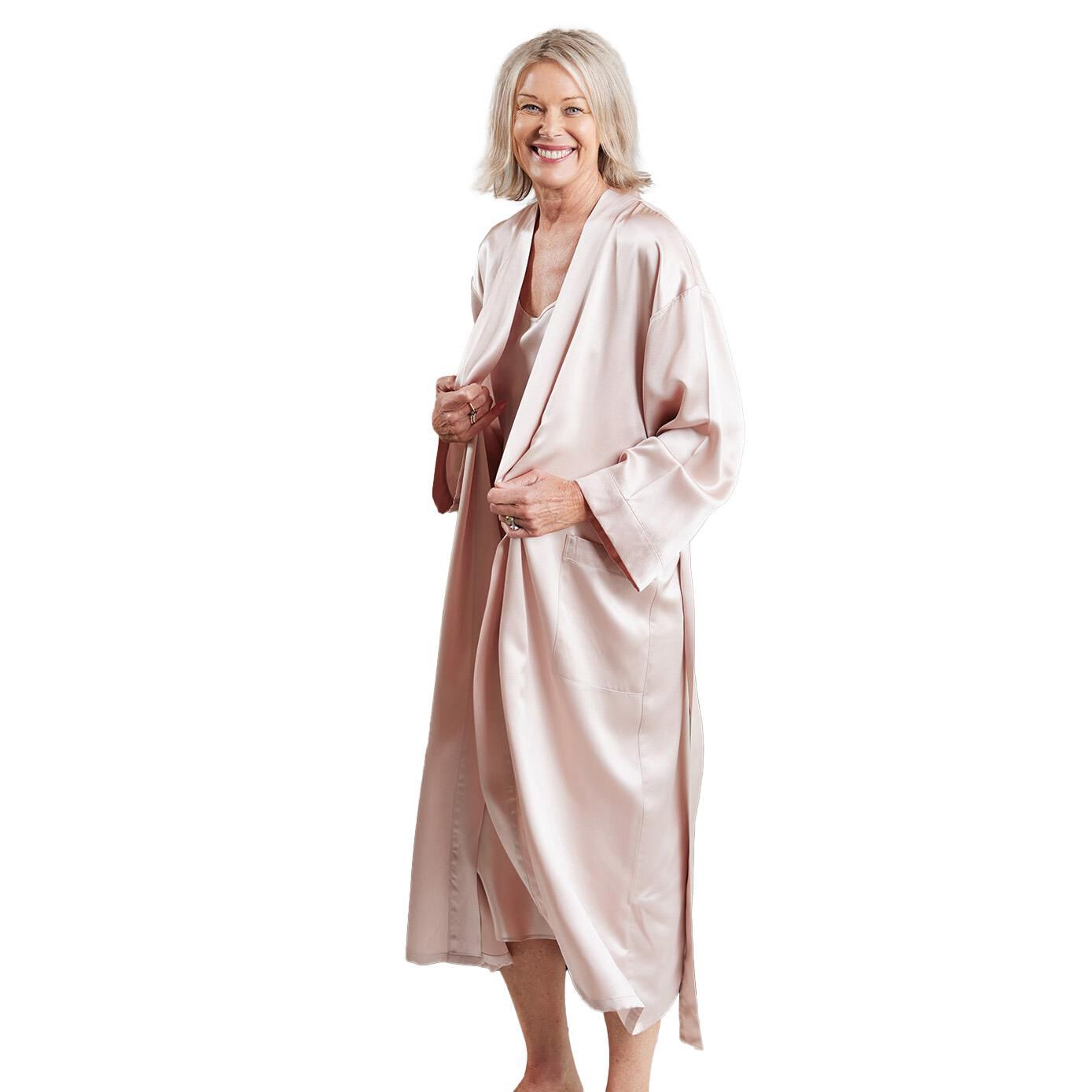 MM Linen Silk Robe Blush Ballantynes Department Store