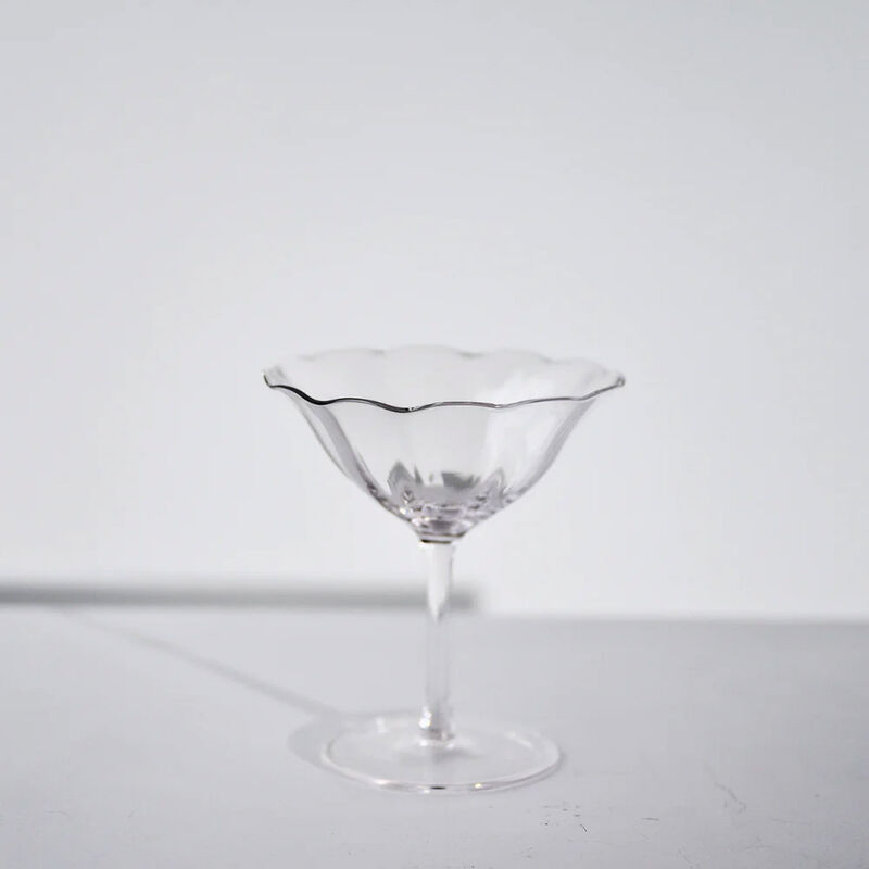 Home Lab Fleur Cocktail Coupe Clear Set Of 4 image number 1