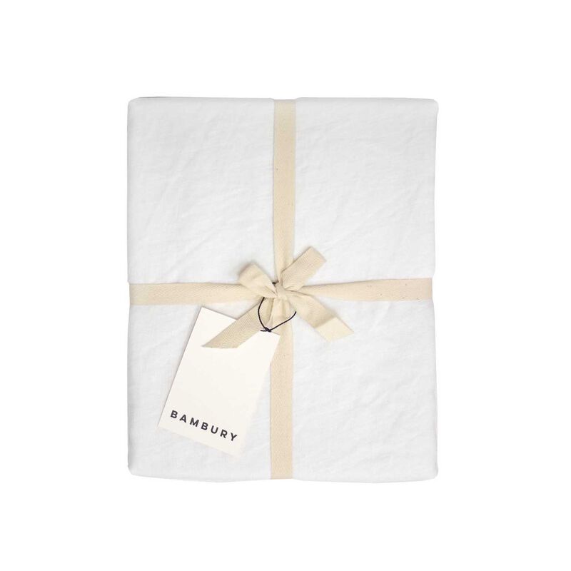 Bambury Linen Round Tablecloth 228cm White image number 0