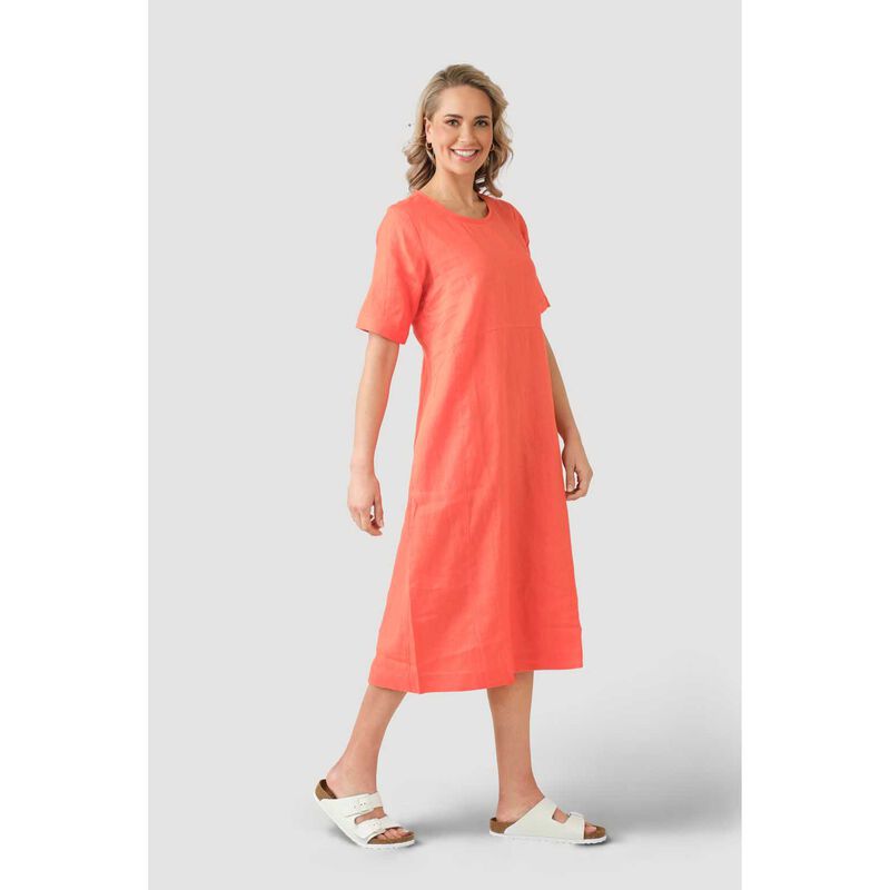 B Essentials Linen Midi Dress image number 7
