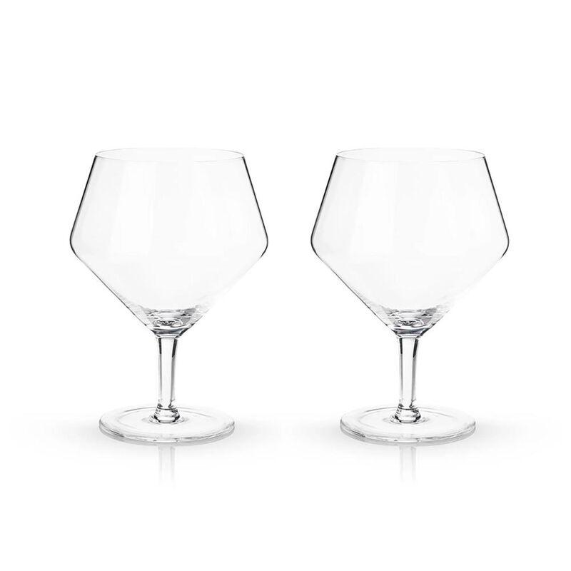 Angled Crystal Gin & Tonic Glasses By Viski&reg; image number 0