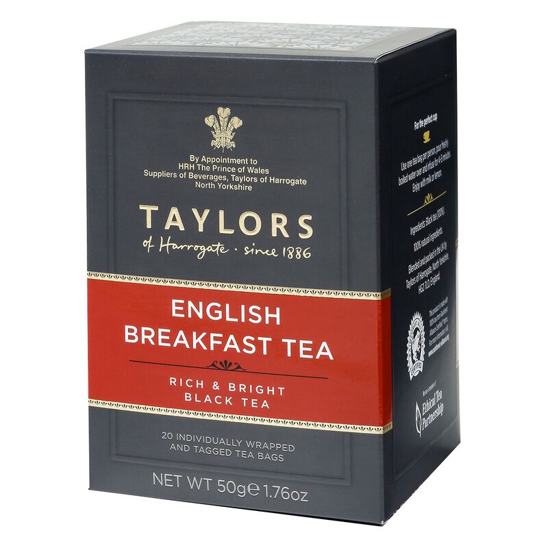 Taylors English Breakfast Tea Bags 20s 50g image number 1