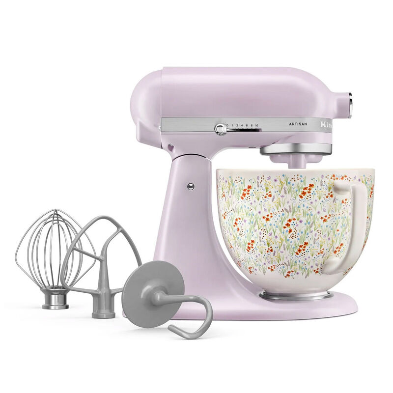 KitchenAid KSM156 Artisan Stand Mixer With Ceramic Bowl - Wildflower image number 0