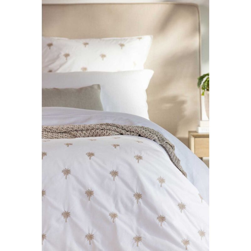 Wallace Cotton Palm Island Embroidered European Pillowcase image number 1