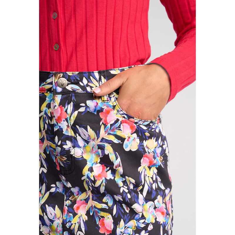 Vassalli Printed Lightweight Skirt With Centre Back Vent image number 2