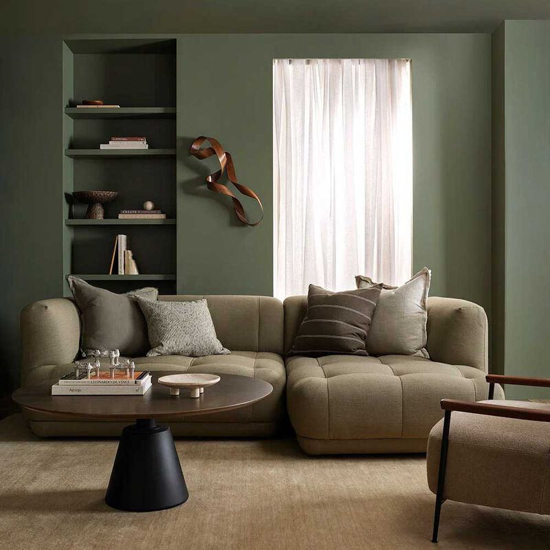 Baya Juno Cushion With Feather Inner 55x55cm - Thyme image number 3