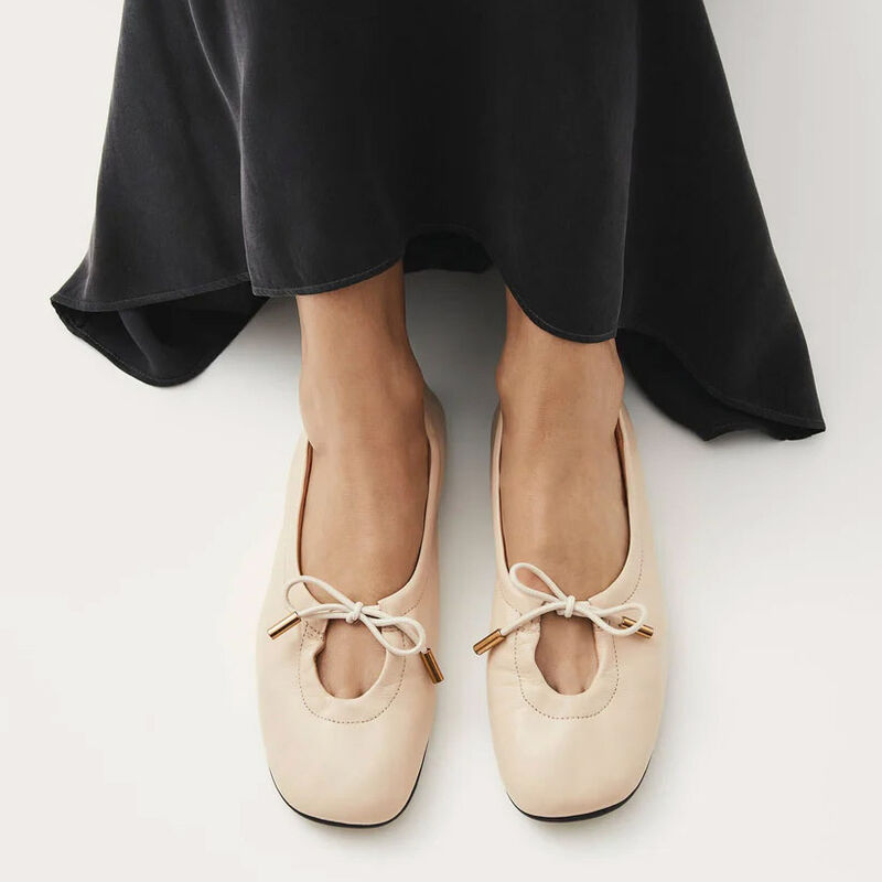 Alohas Rosalind Leather Ballet Flats image number 1