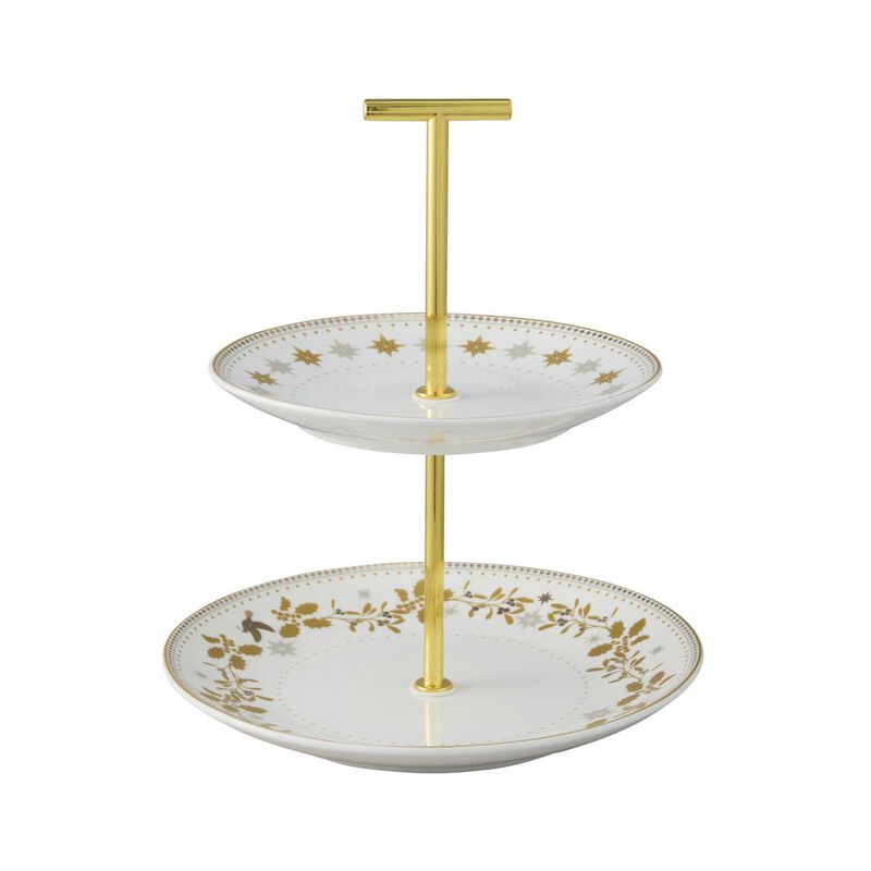 Maxwell & Williams White Christmas 2 Tiered Cake Stand Gift Boxed image number 0