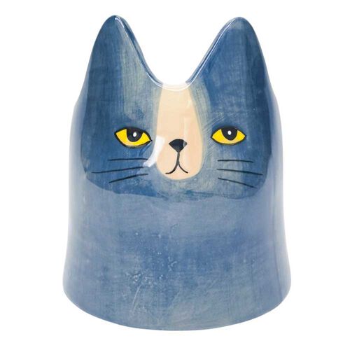 Urban Products Bailey Cat Planter Blue 14cm