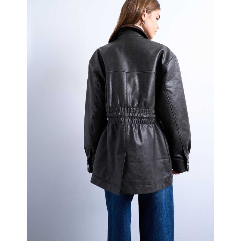 TOPSHOP Frej Cinch Waist Jacket image number 1