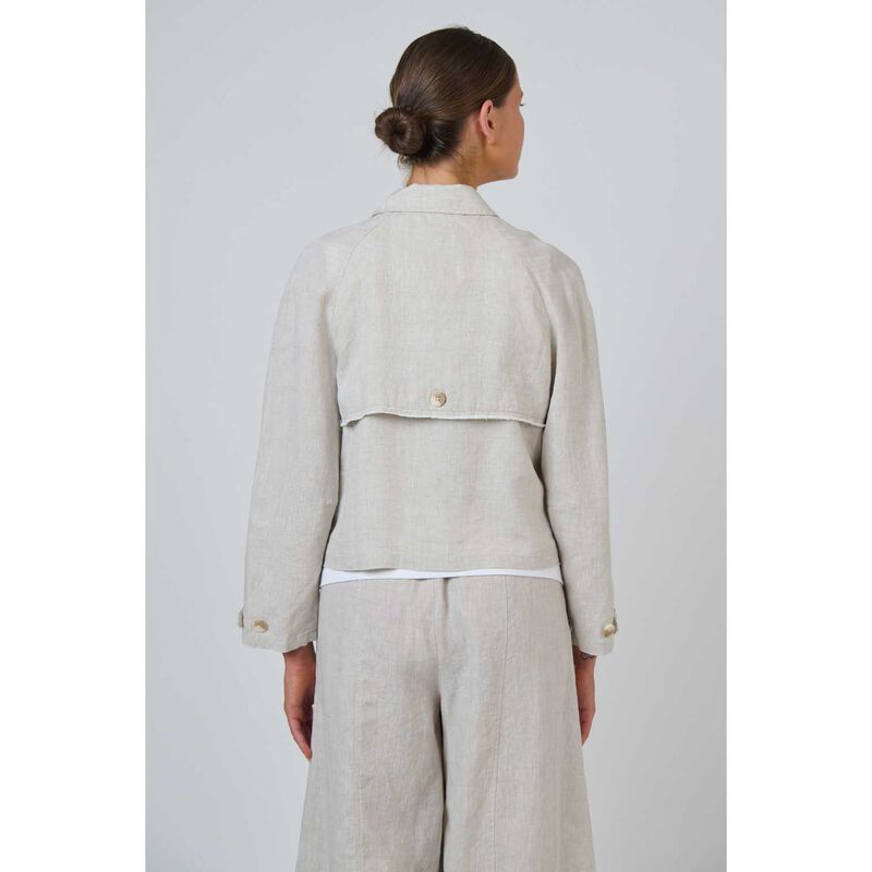 Naturals By O & J White Linen Jacket image number 1