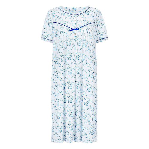 La Marquise Moonlit Tulip Cotton-Rich Jersey Short Sleeve Nightdress