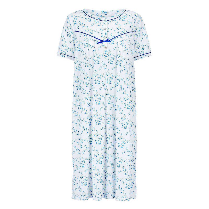 La Marquise Moonlit Tulip Cotton-Rich Jersey Short Sleeve Nightdress image number 0