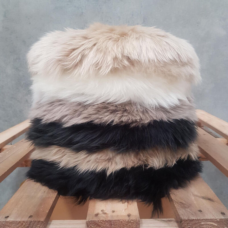 Fibre By Auskin NZ Longwool Sheepskin Seat Pad Round 37cm image number 1