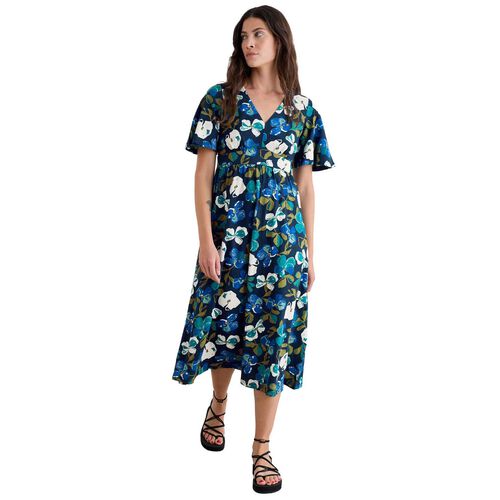 Seasalt Cornwall Chateaux Dress (Half Sleeve) Lamorna Bloom Maritime