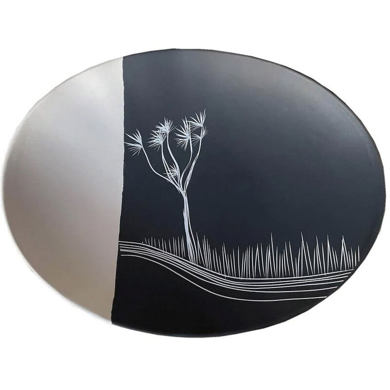 Jo Luping Coastal Ti Kouka Dipped White On Black 24cm Bowl image number 1