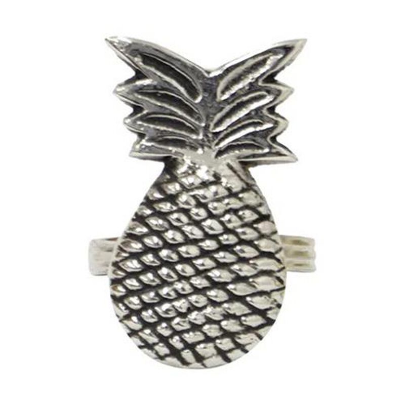 French Country Pineapple Napkin Ring Silver image number 0