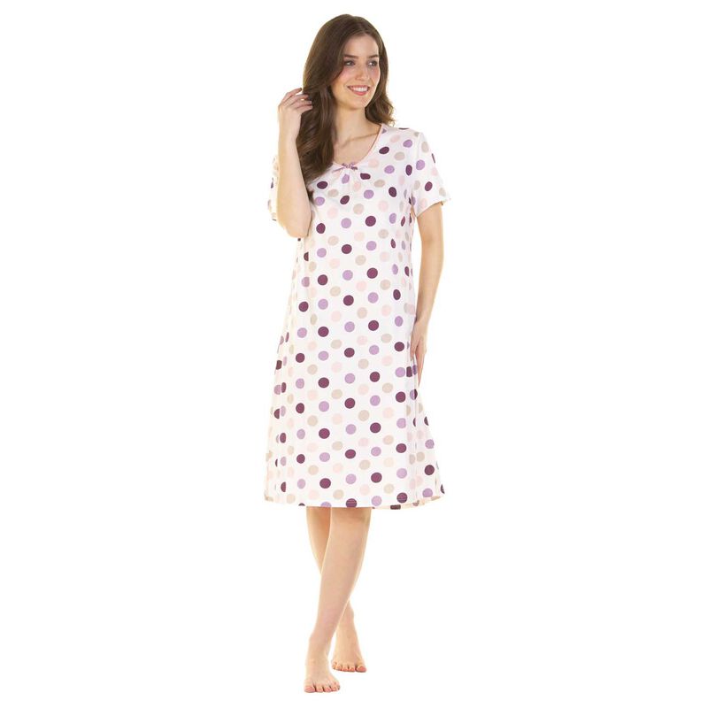 La Marquise Misty Dots 100% Cotton Short Sleeve Nightshirt image number 3