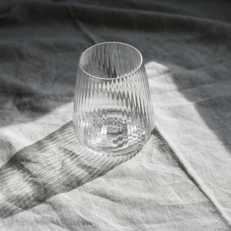 Home Lab Melted Crystal Stemless Glass Set of 4 image number 2