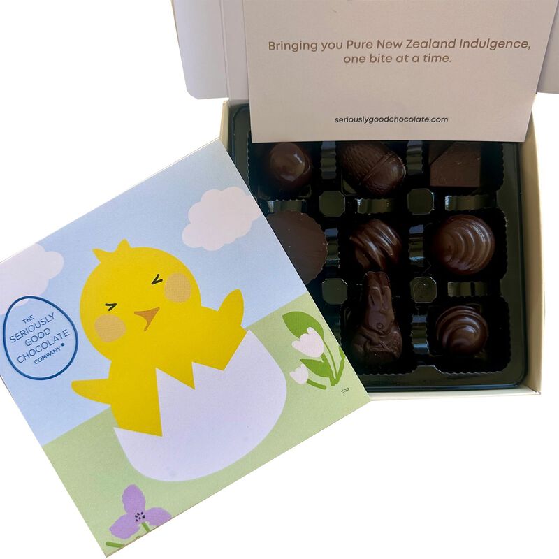 Seriously Good Chocolate Easter Box of 9 - Chicken Print image number 1