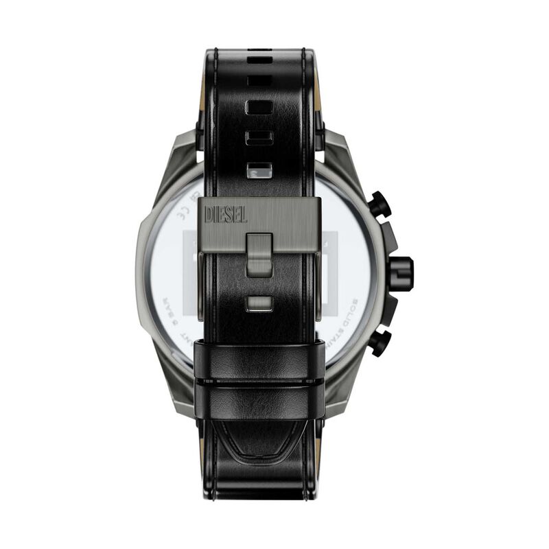 Diesel Mega Chief Slim Chronograph Black Leather Watch image number 1