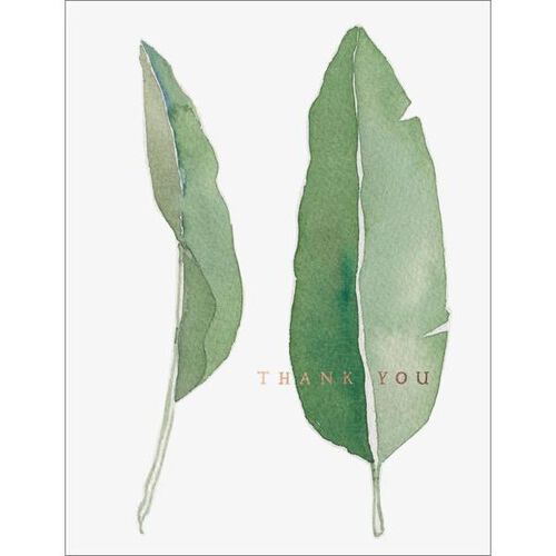 Thank You Leaves Foil Card