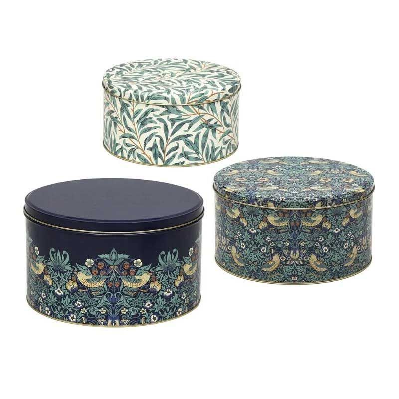 Arts & Crafts Set Of 3 Round Cake Tins Blues image number 2