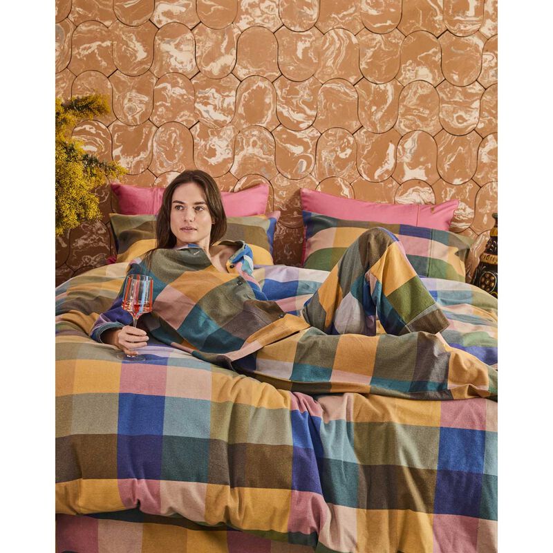 Kip&Co Bellevue Tartan Flannelette Quilt Cover image number 1