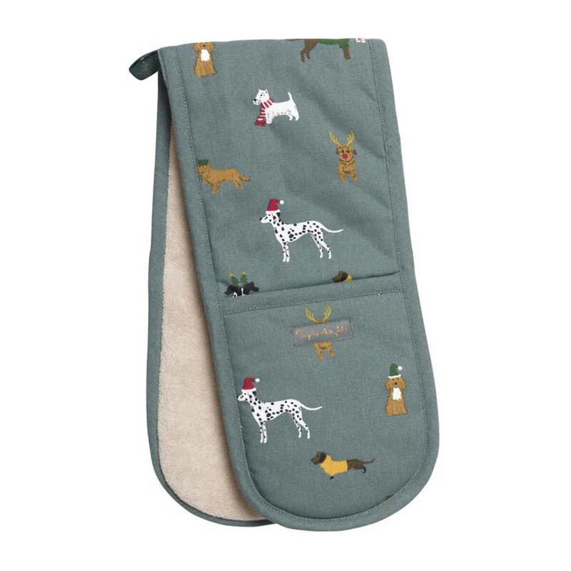 Sophie Allport Christmas Dogs Double Oven Glove image number 0