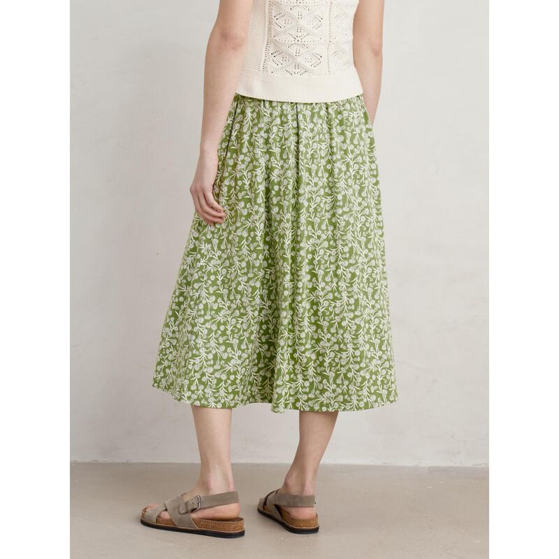 Seasalt Cornwall Ready Sail Skirt Campion Vines Dill image number 1