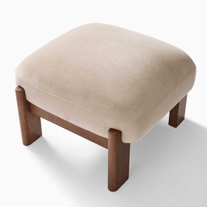 West Elm Nils Ottoman Clay image number 1