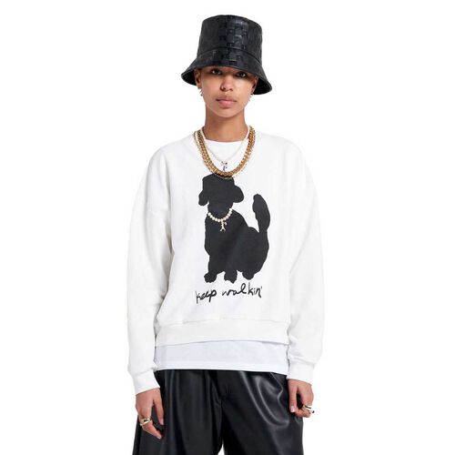 Karen Walker Keep Walkin' Organic Cotton Crewneck Sweatshirt