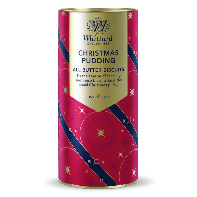 Whittard Of Chelsea Christmas 2025 Pudding Biscuits Tube 150g image number 0