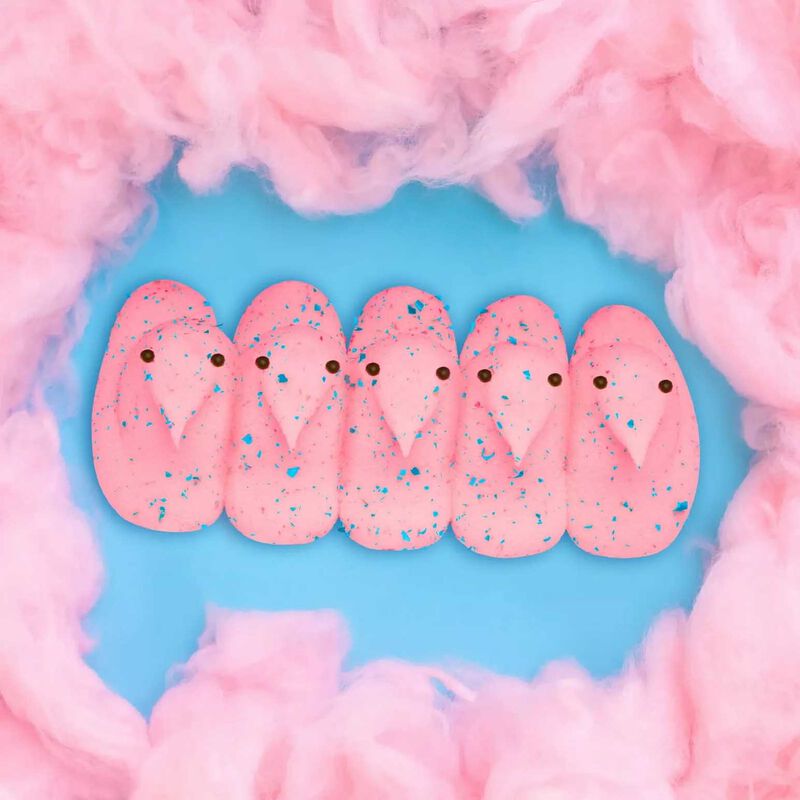 Peeps&reg; 5Pc Cotton Candy Flavored Marshmallow Chicks image number 1