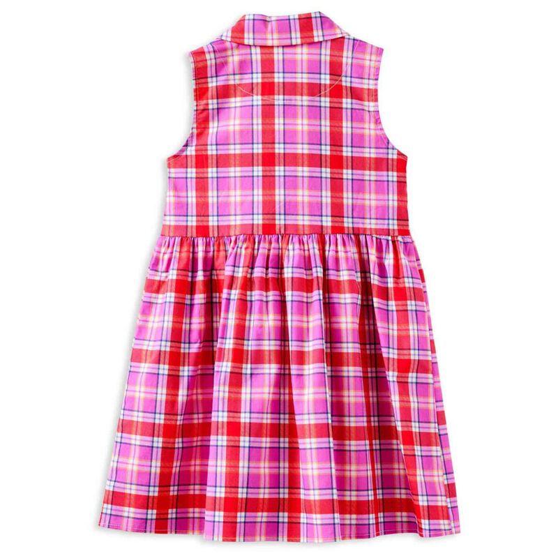 Milky Sunset Plaid Check Dress 2-7Y image number 1