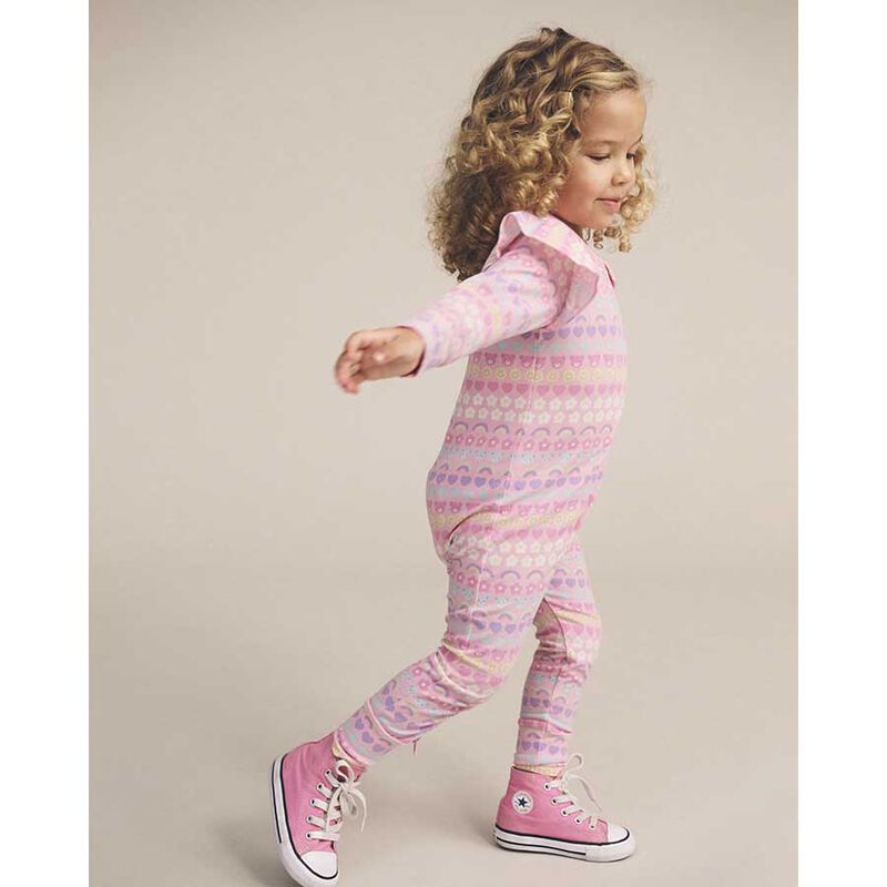 Huxbaby Emoji Rainbow Frill Romper image number 2