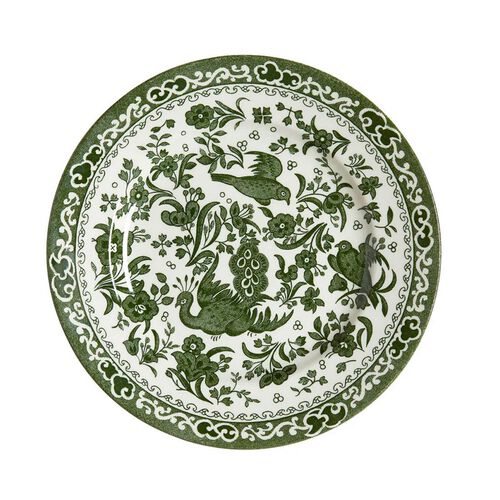 Burleigh Green Regal Peacock Plate 17.5cm
