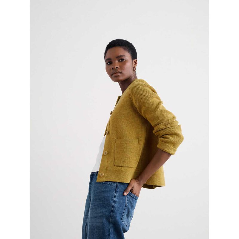 Seasalt Cornwall Rock Lily Knitted Jacket Pear image number 1