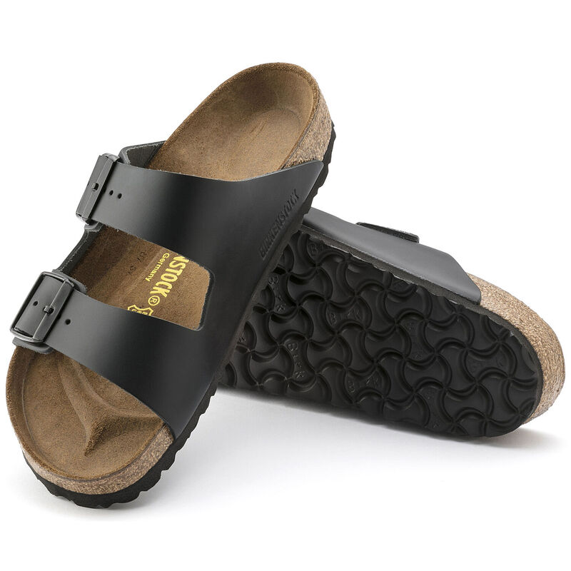 Birkenstock Arizona Smooth Leather Black Regular Width Sandal image number 1