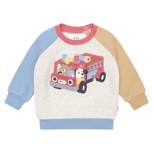 Huxbaby Fire Truck Sweatshirt 3-5Y