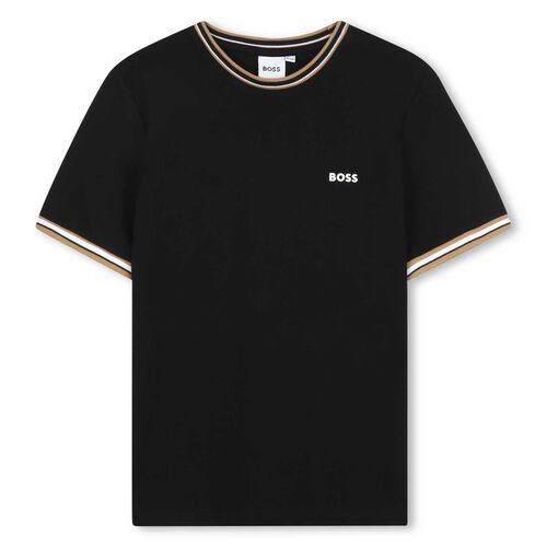 BOSS Stripe Collar Tee 8Y-10Y