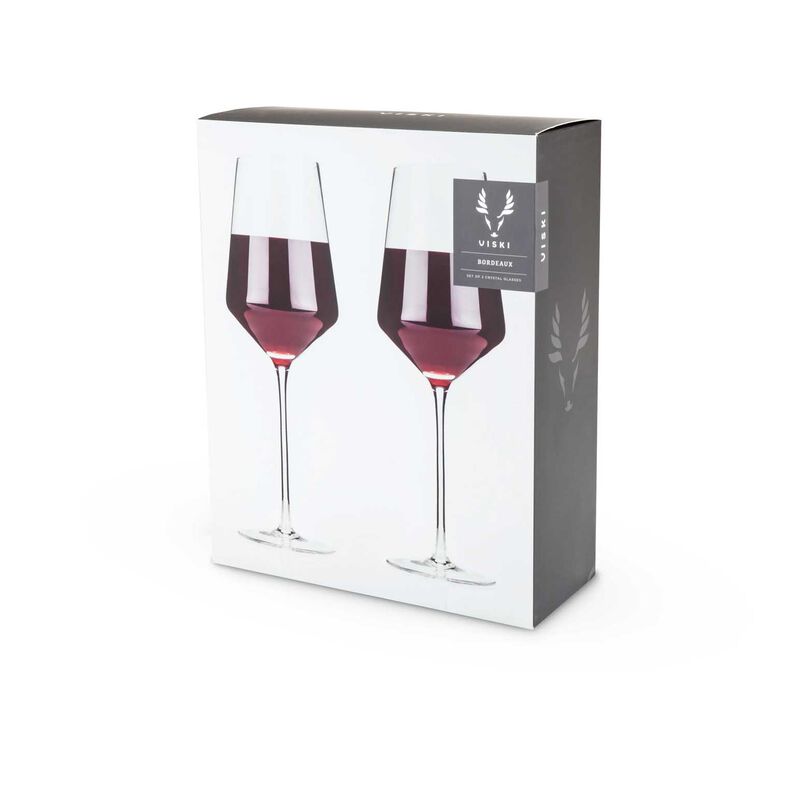 Viski Raye Crystal Bordeaux Glasses Set Of 2 image number 1