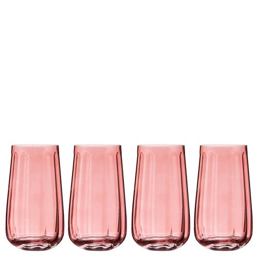 Ladelle Capri Rose 4Pk Highball Tumbler