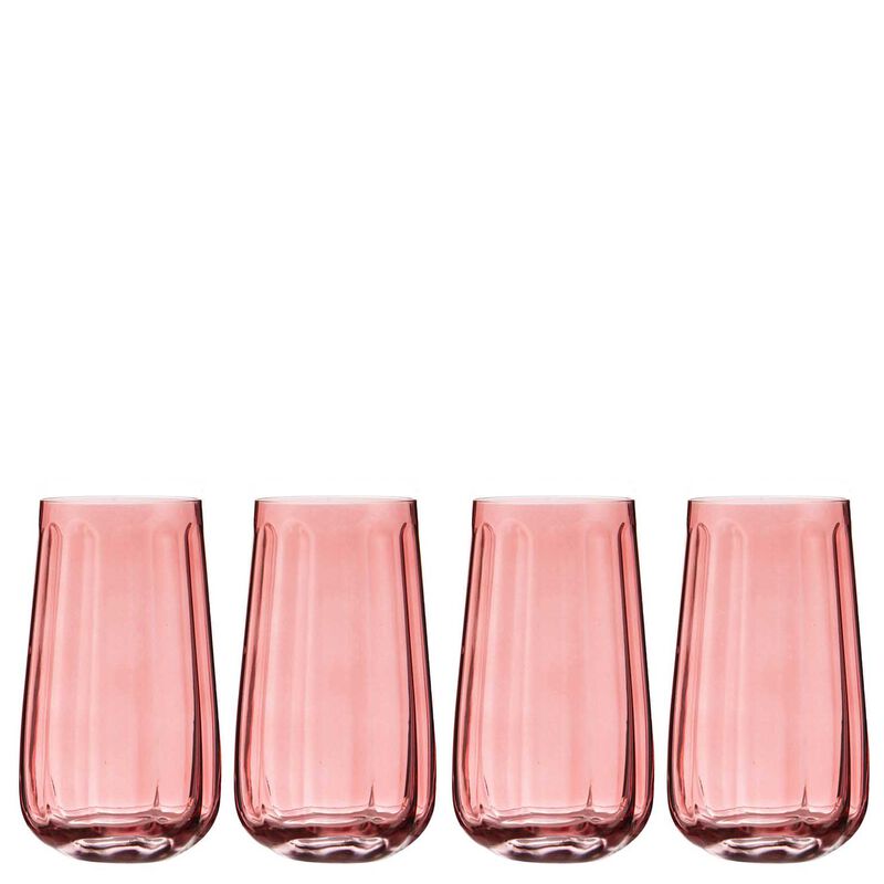 Ladelle Capri Rose 4Pk Highball Tumbler image number 0