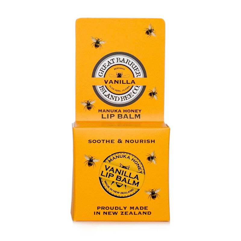 Great Barrier Island Bee Co Kowhai & Vanilla Soothing Lip Balm 15g image number 1