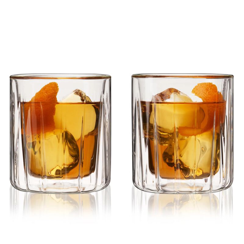 Double Walled Rocks Glasses by Viski® image number 0