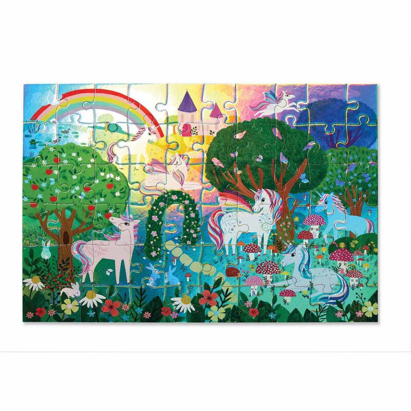 Croc Creek 60Pc Foil Puzzle Sparkling Unicorn image number 1
