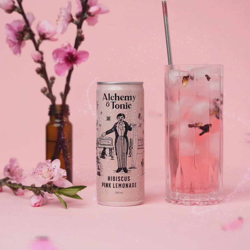 Alchemy & Tonic Hibiscus Pink Lemonade 4x250ml image number 3
