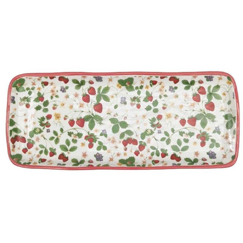 Urban Products Strawberry Fields Platter Red & Green 36x15cm image number 1