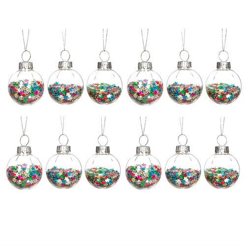 Sass & Belle Mini Disco Stars Baubles Set Of 12